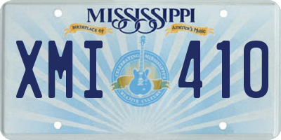 MS license plate XMI410