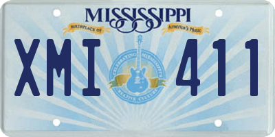 MS license plate XMI411