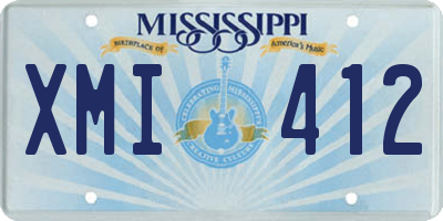MS license plate XMI412