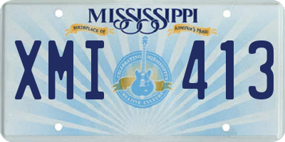 MS license plate XMI413