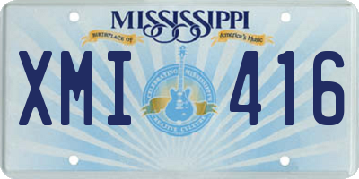 MS license plate XMI416