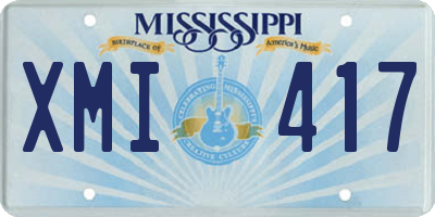 MS license plate XMI417
