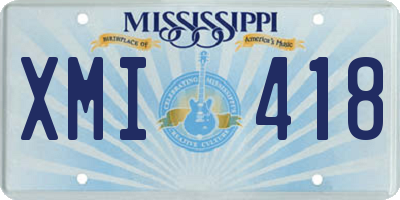 MS license plate XMI418