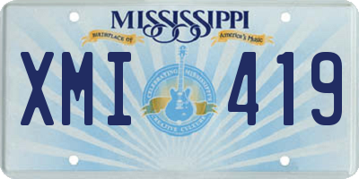 MS license plate XMI419