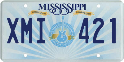 MS license plate XMI421