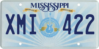 MS license plate XMI422