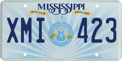 MS license plate XMI423