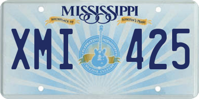 MS license plate XMI425