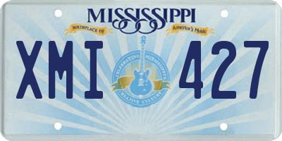 MS license plate XMI427