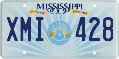 MS license plate XMI428