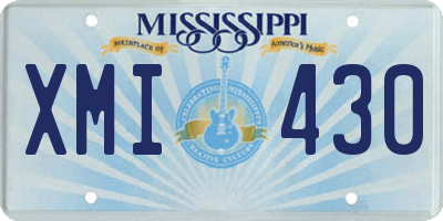 MS license plate XMI430