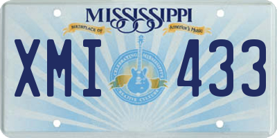 MS license plate XMI433