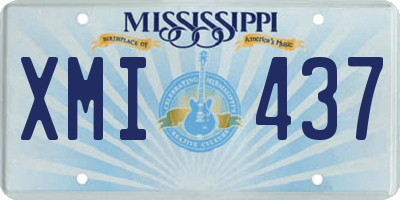 MS license plate XMI437