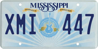 MS license plate XMI447
