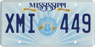 MS license plate XMI449
