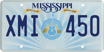 MS license plate XMI450