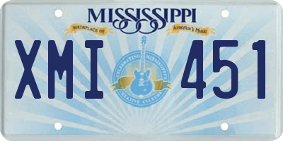 MS license plate XMI451
