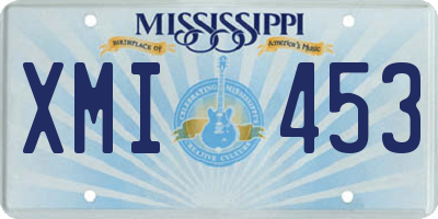MS license plate XMI453