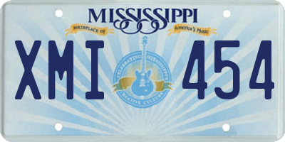 MS license plate XMI454