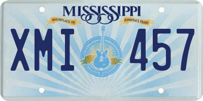 MS license plate XMI457