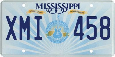 MS license plate XMI458
