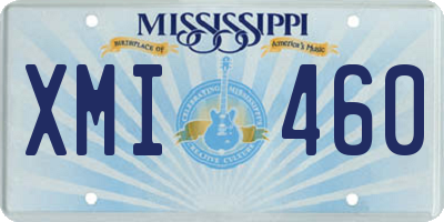 MS license plate XMI460