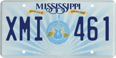 MS license plate XMI461