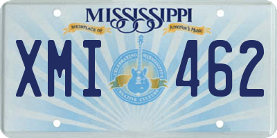 MS license plate XMI462
