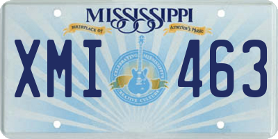 MS license plate XMI463