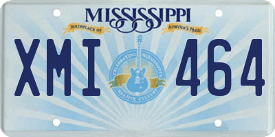 MS license plate XMI464