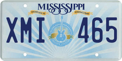 MS license plate XMI465