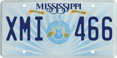 MS license plate XMI466