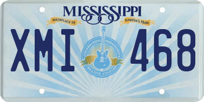 MS license plate XMI468