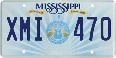 MS license plate XMI470