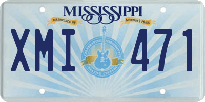 MS license plate XMI471