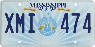 MS license plate XMI474