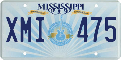 MS license plate XMI475