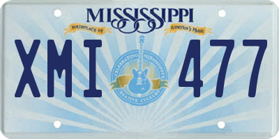 MS license plate XMI477