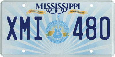 MS license plate XMI480