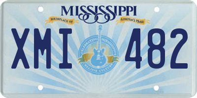 MS license plate XMI482