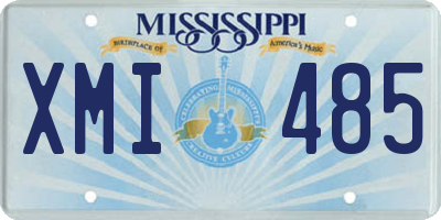 MS license plate XMI485