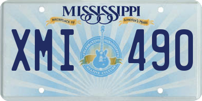 MS license plate XMI490