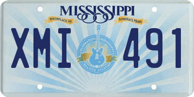 MS license plate XMI491