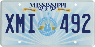 MS license plate XMI492