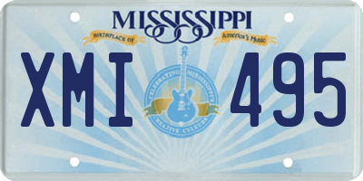 MS license plate XMI495