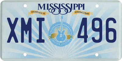 MS license plate XMI496