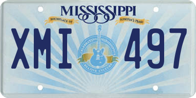 MS license plate XMI497