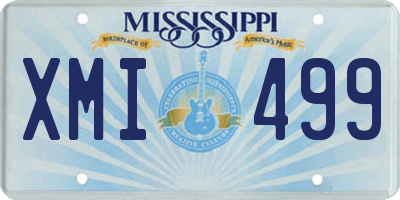 MS license plate XMI499