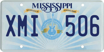 MS license plate XMI506