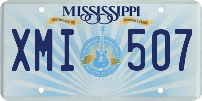 MS license plate XMI507